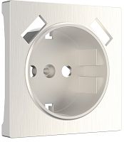 Лицевая панель Werkel для 1-м. розетки 220В+2хUSB перламутровый рифленый картинка